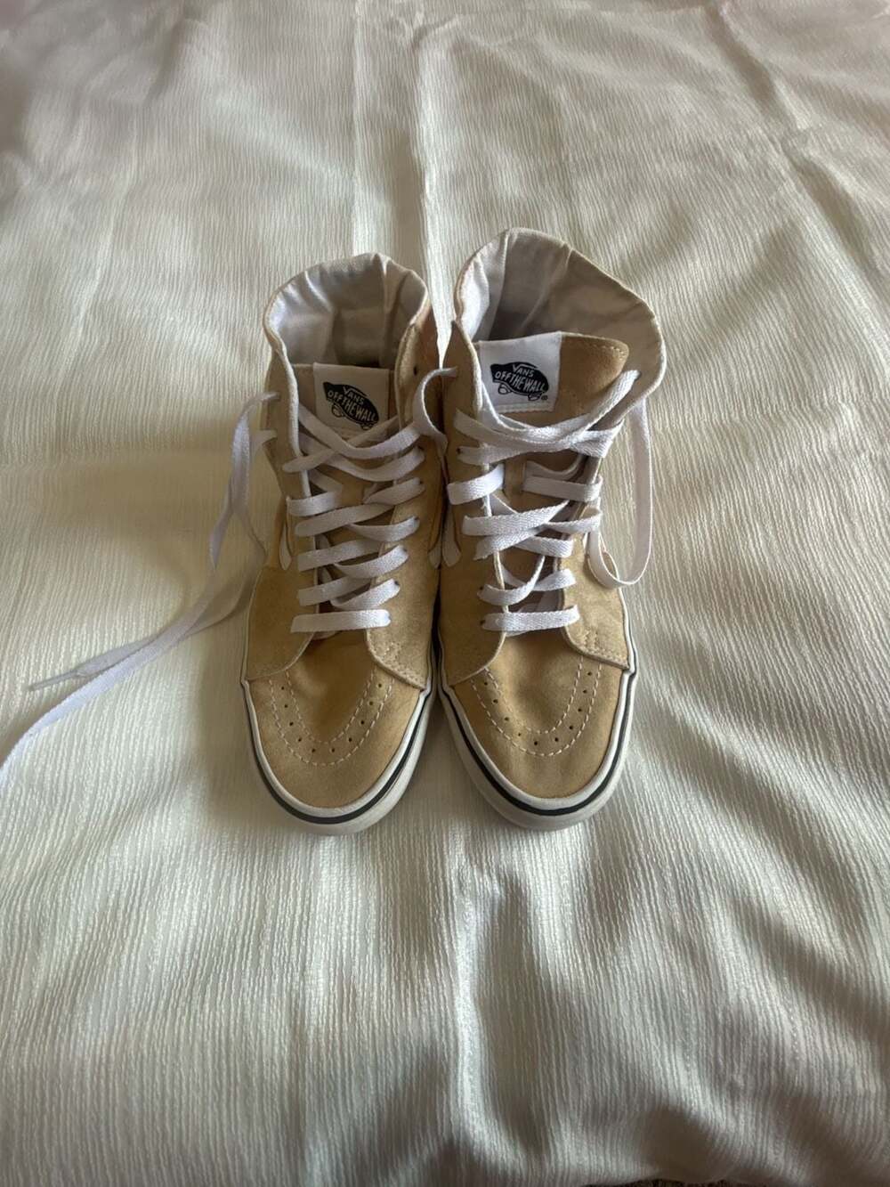 Vans Sk8-Hi High-Top Sneakers Tan Suede Men's US 8 / Women's US 9.5
